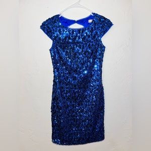 Aidan Maddox Blue Sequin dress